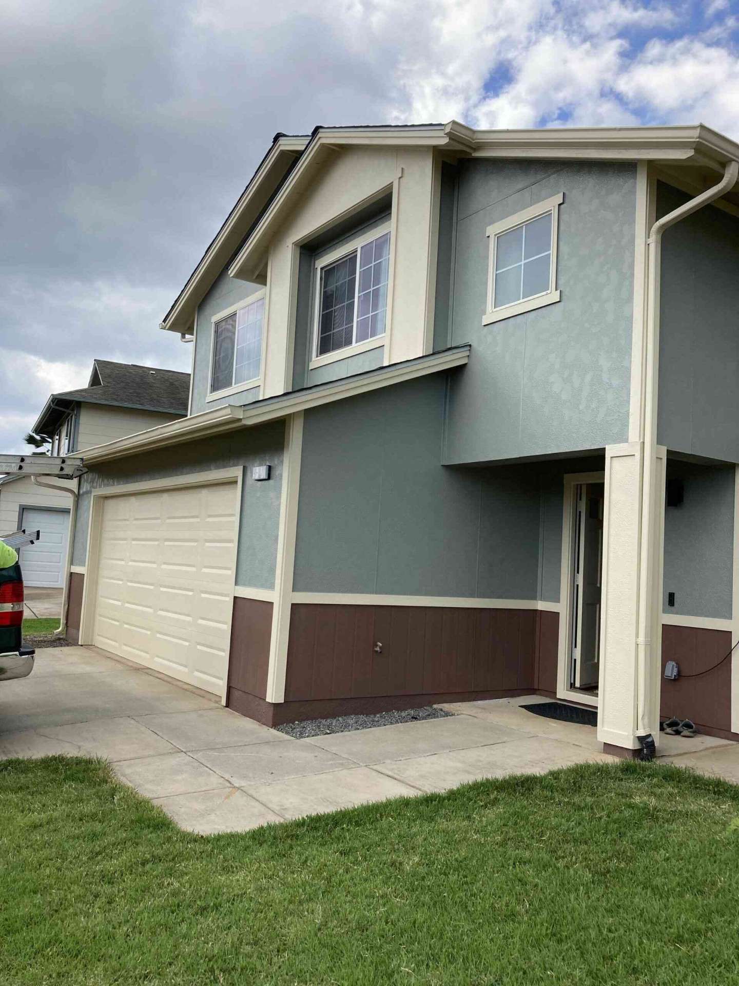 Sage and beige two-tone exterior in Ewa Beach